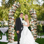 7.2FT Metal Arch Backdrop Stand Gold Wedding Balloon Frame Pergola Arbor - Image 2