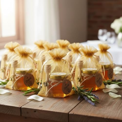 Adabocute Mini Honey Jars - Honey Pot With Honey Dippers, 40 Pack 1.5oz - Image 6