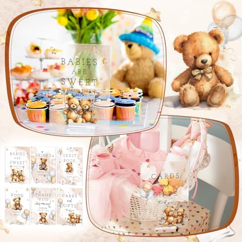Vercraft 6 Pcs We Can Bearly Wait Baby Shower Table Decorations - Image 6