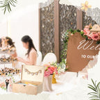 Geelin Wooden Wedding Card Box with Letter Flag Rustic,Natural Color - Image 4