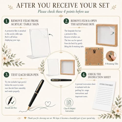 Wedding Guest Book Alternative Set with Note and DIY Wish Cards - Image 6