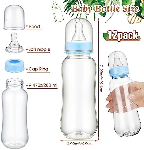 Trelaco 12 Pcs Safari Baby Shower Games Bottle Chug Wooden Sign Set - Image 4