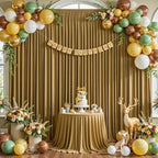 Brown Backdrop Curtains-Wrinkle-Free Polyester Photography Drapes Party Curtain Background for Baby Shower Wedding Decorations- 24 X10FT (Brown) - Image 5