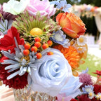 2Boxs Artificial Flowers Combo Box Set, 38pcs Mix Flowers Dahlia Silk Roses, Daisy & Hydrangea with Stems for DIY Wedding Bouquets, Bridal Shower Centerpieces, Party & Home Decor, Floral Arrangement - Image 2