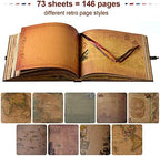 JIMBON Our Adventure Book Scrapbook Photo Album Retro Style Embossed Letter Cover Travel Diary Journal Scrap Book Kit For Couples,Memory Book For Anniversary Wedding - Image 3