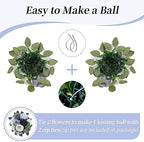 BLOSMON Artificial Flowers Ball Wedding Centerpieces 10 Pcs Dusty Blue Rose Artificial Flower Center Pieces Decoration for Table Silk Kissing Ball Floral Bouquet Arrangements Home Party DIY Decor - Image 4