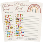 Printed Party Baby Shower Game Set – 4 Games & Activities for 30 Guests, Includes Bingo, Emoji Guessing, Price is Right, and Guess Who Trivia, Boho Rainbow Theme for Baby Girl (Pack of 2) - Image 5