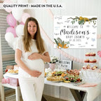 Andaz Press Custom Large Baby Shower Canvas Welcome Sign, 16 x 20 Inches, Modern Tropical Jungle Guestbook Alternative, Personalized Sign Our Canvas, for Jungle Safari Baby Shower, Baby Sprinkle - Image 5
