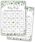 InvitationHouse 60 Prefilled Baby Shower Bingo Cards (Eucalyptus Foliage) by InvitationHouse
