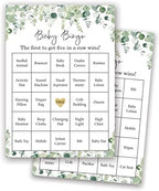 InvitationHouse 60 Prefilled Baby Shower Bingo Cards (Eucalyptus Foliage) by InvitationHouse