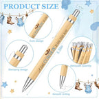 Gilprop 50 Sets Baby Shower Favors for Guests Includes 50 Baby Shower Ballpoint Pens 50 Thank You Bookmarks 50 Organza Bags for Gender Reveal Gifts Guest Prizes(Cowboy,Blue) - Image 5
