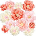 Cholemy 36 Pcs Tissue Paper Flowers, Crepe Decoration, Elegant Color by Cholemy