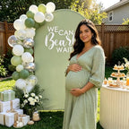 We Can Bearly Wait Brown Arch Cover for Baby Shower Party Decor,Elastic Spandex (G2359X,4ftx7.2ft (125x220cm)) - Image 2