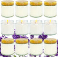 12 Pcs 4 Oz Mini White Soy Candles,Lavender Scented Candles Set,Bulk Aromatherapy Candle,Great Stress Relieving Scented Candle for Girls as a Gift for Birthdays, Weddings and More! by Veiuwa