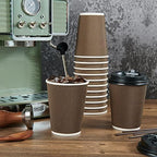 LITOPAK 80 Pack 12 oz Disposabel Paper Cups, Coffee Cups with Lid, Stirrers - Image 4