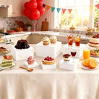 6PCS Food Display Risers for Parties, Acrylic Risers Display Stands, Dessert Table Display Set, Buffet Riser, Catering Supplies Buffet Display, Suitable for Parties/Birthdays/Catering/Jewelry Displays - Image 5