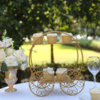Efavormart 2 Sets of Large Metallic Gold Bird Cage Wedding Centerpiece Table Party Decor All Occasions - 9",13" Tall - Image 2