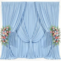 10x10ft Baby Blue Backdrop Curtain for Baby Shower Parties Wrinkle Free Fabric Backdrop Curtain Wedding Photo Backdrop Drapes for Boy Birthday Party Gender Reveal Photography Back Drop 2 Panels 5x10FT by Suppromo