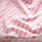 Romanstile Gingham Ruffled Tablecloth Rectangle, 60 x 102 Inch, Pink - Image 4