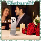 Honeydak 1-25 Table Numbers Sliver Z Stand, Double Sided Steel Stands - Image 2