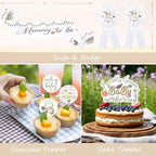 Locally Grown Baby Shower Decorations – 129 Pcs Locally Grown Baby Shower Themed Party Supplies with Backdrop, Balloon Garland, Balloon Boxes, Banner, Cake Topper, Sash, Badges - Image 4
