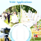 7.2ft Metal Wedding Arch, Double Tube Balloon Arch Backdrop Arch Stand Open Arch Backdrop Support, for Wedding Ceremony Bridal Baby Shower Photo Booth Party Decoration (Silver) - Image 6