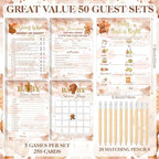 Patelai 321 Pcs Baby Shower Games Supplies, Brown Bear - Image 5