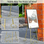 60” H Gold Easel Stand for Sign Large Adjustable Metal - Image 4