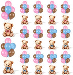 12 Sets Bear Balloon Stand Kit for Table Bear Baby Shower Centerpieces for Tables Gender Reveal Party Decoration Pink Blue Bear with Balloon for Baby Bear Temed Gender Reveal Party Supplies by Unknown