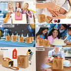 EUSOAR Tiny Gift Wrap Bags with Handles, 50 Pack 4x2.75x4.5 inches Kraft Paper Bags in Bulk, Heavy Duty Totes for Wedding, Grocery, Boutique, Retail, Business, Birthdays - Image 5
