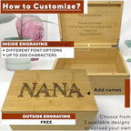 Mom Gifts from Daughters Personalized Mom Gift from Kids Wooden Memory Box - Image 3
