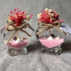 Wedding Favor Guest Bulk, Set of Heart Glass Candle Party with Custom Sticker and Dried Flowers for Guest in Bridal Party, Baby Shower Gifts (White Gel Green Sand, Set of 100) - Image 6