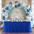 Royal Blue Tulle Tablecloth for 6 Foot Rectangular Tables 6ft Royal Blue Table Cloths Rectangle Wrinkle Free Table Cover with Skirt for Wedding Birthday Party Baby Shower Banquet Buffet Cake Cocktai by Suppromo