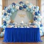 Royal Blue Tulle Tablecloth for 6 Foot Rectangular Tables 6ft Royal Blue Table Cloths Rectangle Wrinkle Free Table Cover with Skirt for Wedding Birthday Party Baby Shower Banquet Buffet Cake Cocktai by Suppromo