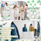 Ctosree 31 Pieces Greenery Baby Shower Diaper Game 1 Diaper Baby Shower Game Board 7 Diapers 10 Plastic Balls 1 Organza Bag for Bridal Games Boy Girl - Image 5