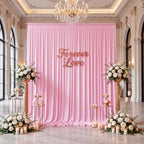 20x12ft Pastel Pink Backdrop Curtains for Wedding Party 4 Panel 5×12FT Tall - Image 6