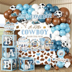 298pcs Cowboy Baby Shower Decorations for Boy, All-in-1 set, 25 Guests by Unknown