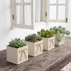 12 Pack Galvanized Square Vases with Floral Foam 3.5 Inch, Beige - Image 6
