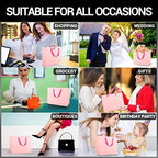 EUSOAR Small Pink Gifts Wrap Bags, 50 Pack 8.6x3.9x7 inches Shopping Bags with Handles Bulk, Party Favor Wrapping Bags for Wedding, Craft Grocery, Boutique, Retail, Business - Image 5
