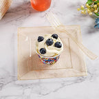 Goodluck 120Pcs 6.5" Square Gold Glitter Dessert Plates Set - Image 5