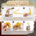 Funnymoom 24 Pcs Wedding Basket for Gifts Empty Brown Gift Basket Empty to Fill with Handle, Transparent Bag and Bow for Wedding Party Favor Supplies, 9.8 x 6.5 x 4.3'' - Image 4