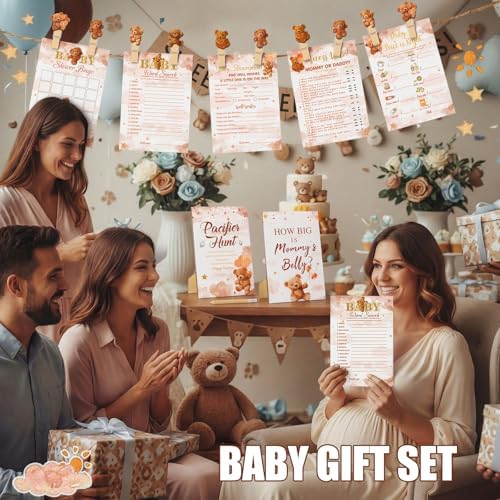 Funnymoom 426 Pcs Baby Bear Shower Games Set for Boy Girl, 8 Games - Image 6