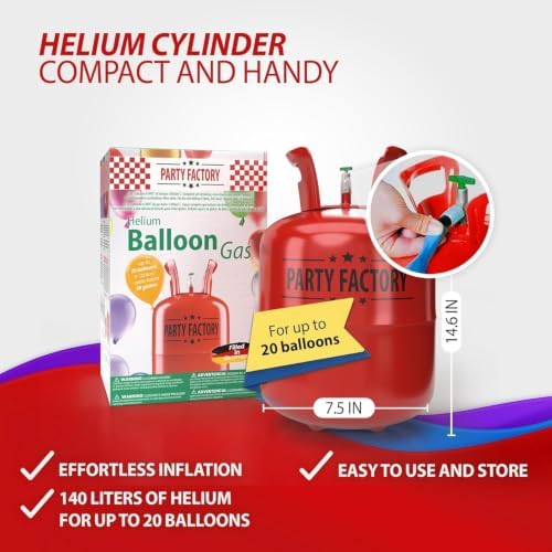 Party Factory Disposable Helium Tank for Balloons - Image 4