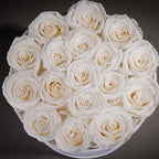 Prifroti 17 Flowers in a Luxury Suede Box, Birthday Gifts for Women, Preserved Flowers, Mothers Day Roses Gift for Mom, White - Image 5