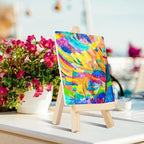 60 Pcs 5 Inch Mini Wood Display Easel, Small Wooden Easel Stand Art Craft Painting Triangle Stand Canvas Holder for Card Artist Photos Tabletop - Image 6