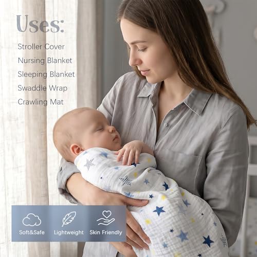 TUZT Baby Shower Gifts for Boys, 9PCS Baby Boy Gifts Baskets with Plush Bear/Blanket/Onesie/Wooden Rattle, Newborn Essential Stuff, Gender Reveal Ideas Infant Newborn Baby Gift Basket - Image 5