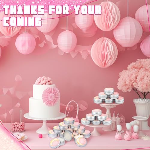 MTLEE 50 Pcs Over The Moon Baby Shower Candles 1 Oz, Pink - Image 4