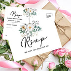 Andaz Press 56-Pack Personalized RSVP Postcards for Wedding Spring Flower Garden Cardstock Response Reply Cards for Bridal Shower Baby Shower Birthday Event Custom Date and Return Address 4 x 6-Inch - Image 3