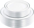 I00000 60 Pcs Silver Plastic Plates, Premium Silver Disposable Plates by I00000