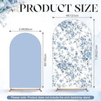 Mindsoft 2 Pcs Blue Flower Arch Cover Backdrop - Image 3